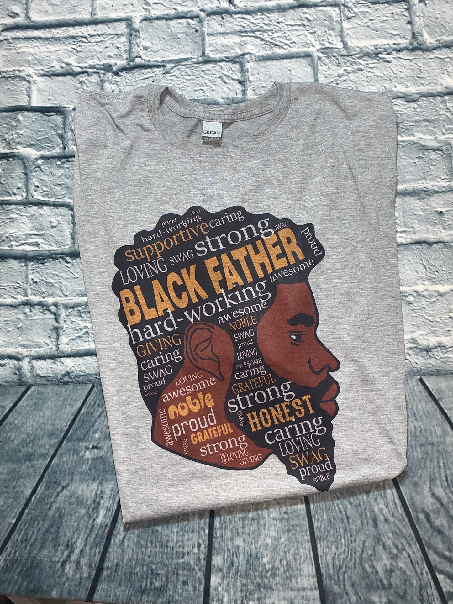 Black Father T Shirt